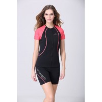 Dive & Sail Ladies Short Sleeve Neoprene Top with Lycra Arms